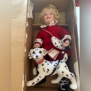 Ashton-Drake Galleries Dottie & Spot Porcelain Doll With Dog Open Box